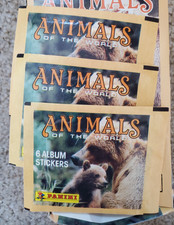 1988 Panini Animals of the World Stickers 3 Pack lot Sealed Vintage picture