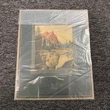 1927 Painting 2 Piece In The Land Where Memory Lingers Majesty 15’X12’ Antique picture