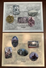 Disneyland CAST MEMBER Exclusive 40th Anniversary ATTRACTION Buttons Mint  picture