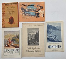 Lot Swiss Tourism Brochure 1930 Lake IV Cantons/Lucerne/Lausanne/Montreux VGC picture