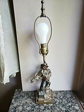 Antique 1920's SWASHBUCKLER Figural Lamp by Armor Bronze 23
