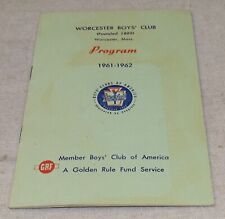 1961-1962 Worcester Boys' Club Program Booklet - Worcester Mass. picture