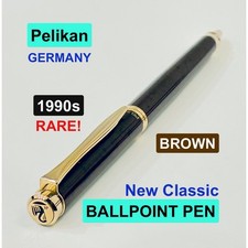[RARE] Pelikan New Classic Ballpoint Pen Marble Brown Germany 1990s Vintage picture