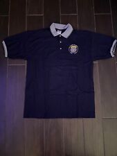NYPD New York City Police Polo Sz L NYC Blue 100 Years Of Service- Stripes picture