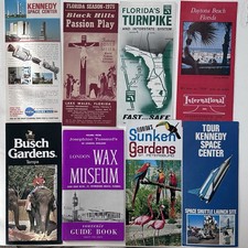 Travel Brochures Lot 1970s Kennedy Space Center Busch Gardens Sunken Gardens Map picture