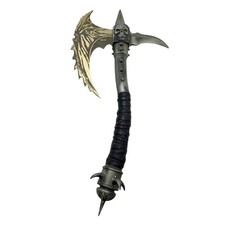 Tomahawk XL 1456 Fantasy Battle Axe Stainless Steel Skull Gothic Decor 15.75 H4 picture