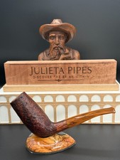 Moretti 2016 Large Bent Dublin Estate Tobacco Pipe Butterscotch Stem Italy picture
