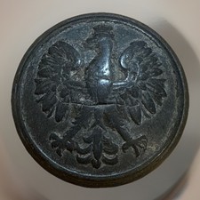 W2 Pre-1939 Polish Army Uniform Button Wz.28 Crowned Eagle tunic patern 2836 picture