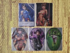 Psylocke Metal Card 14/16 Jamie Tyndall Signed + 4 unsign metal card picture
