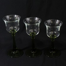 Vintage PartyLite Radiant Glow 3 Piece Green Stem Tea Light Candle Holder Set picture