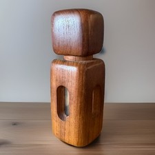 VTG Nissen Teak Pepper Mill / Salt Shaker with Metal Peugeot Grinder Denmark MCM picture
