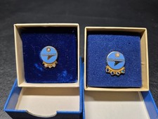 Vintage Grumman 15 & 20 Service Pin 1/10th 10kt Mint in Original Box Tie-Tac picture