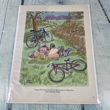 1997 Sexy Adult Cartoon Biking Vintage Print Ad/Poster Pinup Art Magazine Page picture