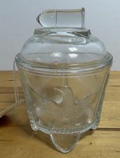 Antique EAPG US Glass Co BULLET EMBLEM Covered Sugar Bowl 1898 SHIELD picture