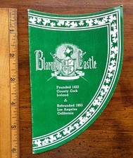 Vintage 1950s Blarney Castle Menu Irish Pub Western Ave Los Angeles CA picture