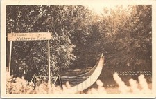 RPPC Croswell Michigan Swinging Bridge 