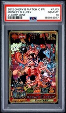 2012 ONE PIECE ONEPY BERRY MATCH IC PROMO V JUMP JUNE PJ13 MONKEY D. LUFFY PSA10 picture