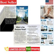 The Romans Road 300 Pcs Bible Tracts - Compact 7 x 5.5 Inch Inspirational Cards picture