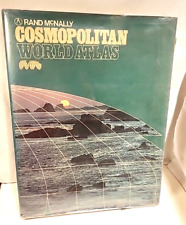 1975 Rand McNally Cosmopolitan World Atlas Large Coffee Table Book Ex Library HC picture