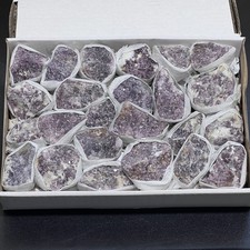 Lilac Lepidolite Crystals (Avg 3 LBs) Box Flat Bulk Wholesale Lot Rough Stones picture