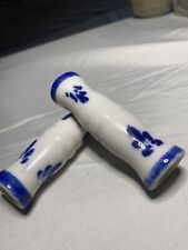 Vintage Chopstick Holders Blue/white Set of 2 picture