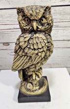 Vintage Detailed Horned Owl Statue/Figurine Heavy Stone/Resin 8.5