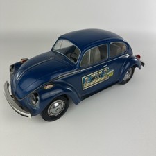 Vintage 1973 VW Volkswagen Beetle Bug Blue Car Jim Beam Whiskey Decanter Empty picture