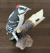1989 Lenox Fine Porcelain Downy Woodpecker Figurine Garden Birds Collection picture