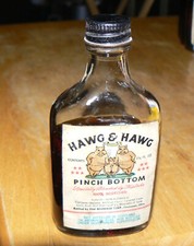 Antique Hawg & Hawg Pinch Bottom Novelty Bottle 1950's Par Beverage picture