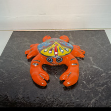 Vintage - Mexican Talavera Terracotta - Animals - Crab - Hand Painted - 7 X 3.5 picture