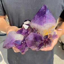 5.7LB Large Natural Amethyst  cluster  quartz crystal specimen Healing picture