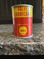 Shell Valve Lubricant 4 Oz Metal Advertising Can- Full picture