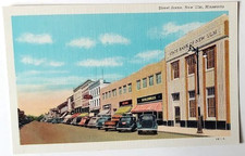 VTG 1945 NEW ULM MN Postcard DOWNTOWN STREET SCENE Teich Archives MINT picture