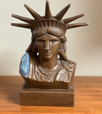 Vintage 1967 Statue of Liberty Head Bust by Austin Productions Cast Metal  picture