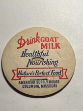 c1950s Goat Milk American Supply House Columbia Missouri Milk Bottle Cap picture