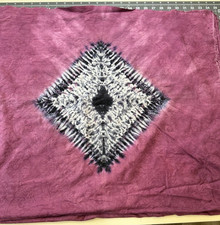 VTG Japanese Hand Dyed Shibori Floral Damask 66”x 48” Large Decorative Cloth picture