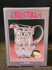 Vintage Cristina 24% Lead Crystal Diamond Cut W Germany 8