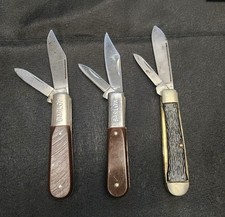 Vintage Lot Imperial Camco Barlow 2 Blade Pocket Knives Read Delrin Saw Cut  picture