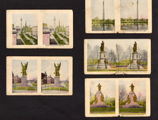 9 Miniature Stereoview Cards Baltimore Washington DC Hand Colored c1900 picture