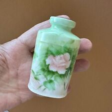 Antique Oval Shaker by O&EG Royal of Austria, Pink Roses, Mint Green 3882 picture