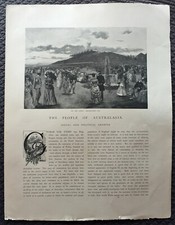 1886 Picturesque Atlas Large Antique Print View of The Melbourne Cup in 1885 picture