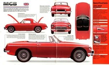 1962/1963/1964 MG-B MGB SPEC SHEET/Brochure/Catalog/Flyer picture