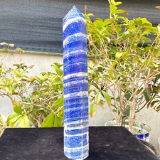 4.56LB Large Natural Lapis lazuli quartz crystal obelisk point wand aura energy. picture