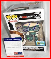 Johnny Galecki Signed Leonard Big Bang Theory SDCC Green Lantern Funko Pop PSA picture