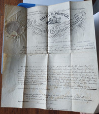 Large Document 1844 Penna. Gov. David Porter Pardon of Voluntary Manslaughter picture