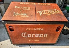 Rare Vintage Corona Beer Ice Chest Garage Party Cooler Cervezas Modelo Victoria picture