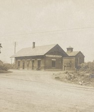 1905 North Wilbraham Mass Railroad Station Train Depot Trolly Car RPPC Postcard picture