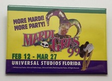 1999 Universal Studios Mardi Gras Pin Button picture