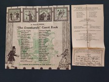 1930s antique THE DRUNKARD theatre mart hollywood PROGRAM souvenir LETTER picture