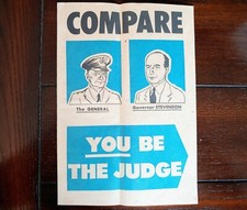 Original 1950's Eisenhower vs. Stevenson Presidential US Political Pamphlet picture